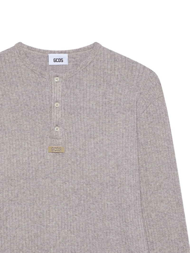 GCDS button ribbed T-shirt outlook