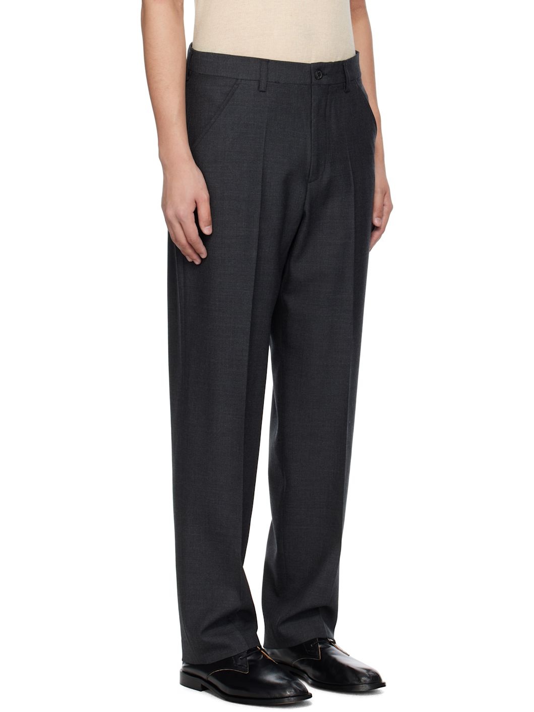 Gray Chino 22 Trousers - 2