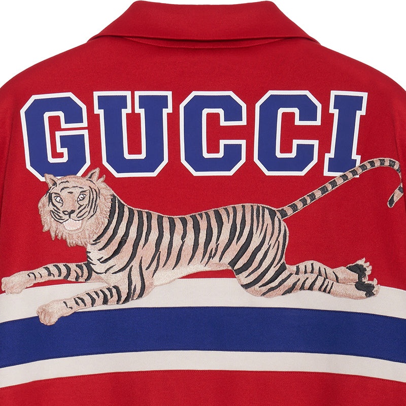 Gucci Gucci Tiger Collared Sweatshirt With Patch 'Red Ivory' 683513-XJD3R-6116 - 3