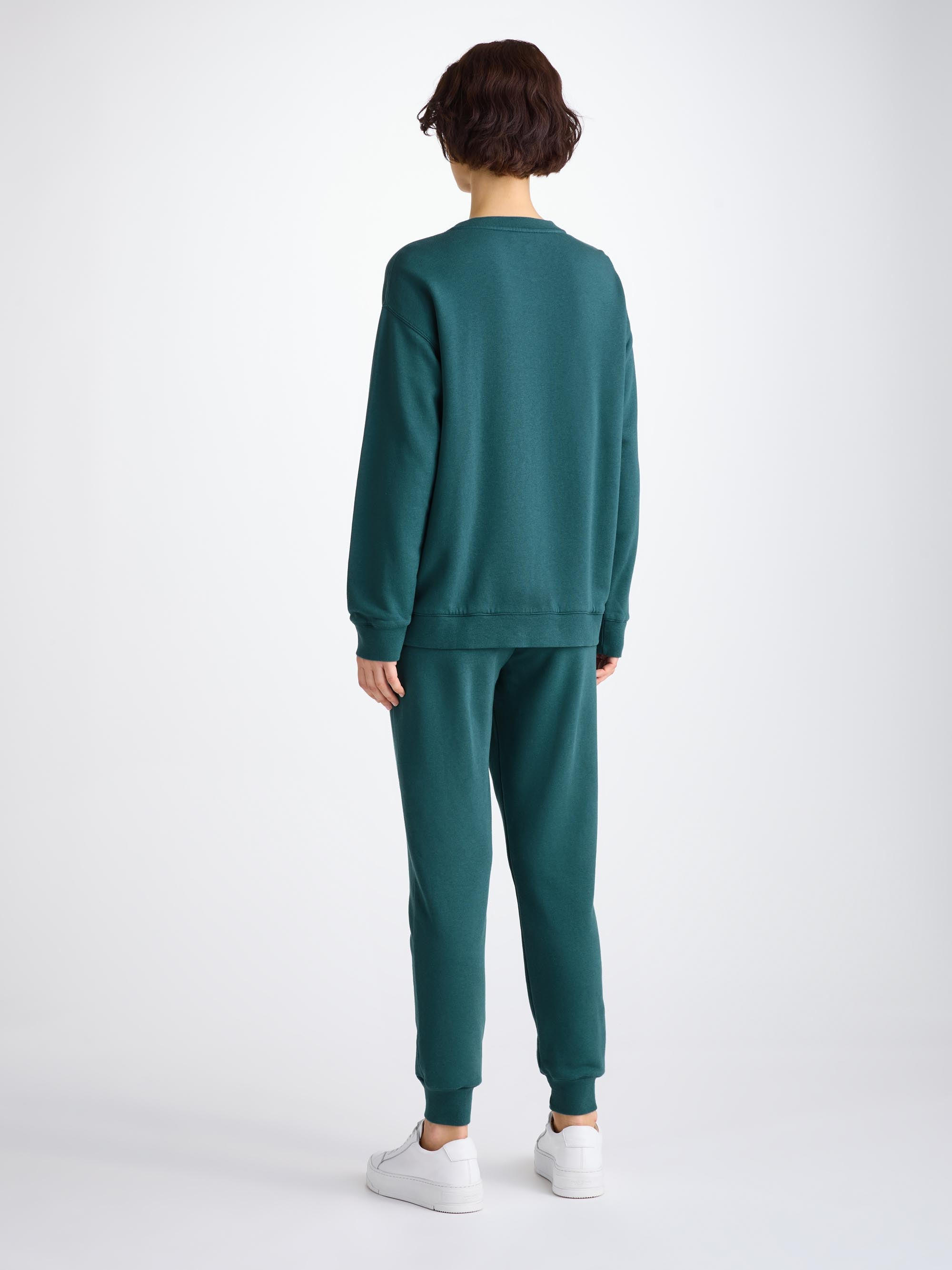 Women's Sweatshirt Quinn Cotton Modal Pine Green - 4