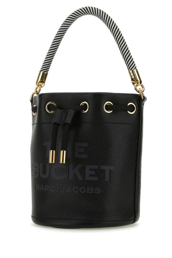 Black leather The Bucket bucket bag - 2