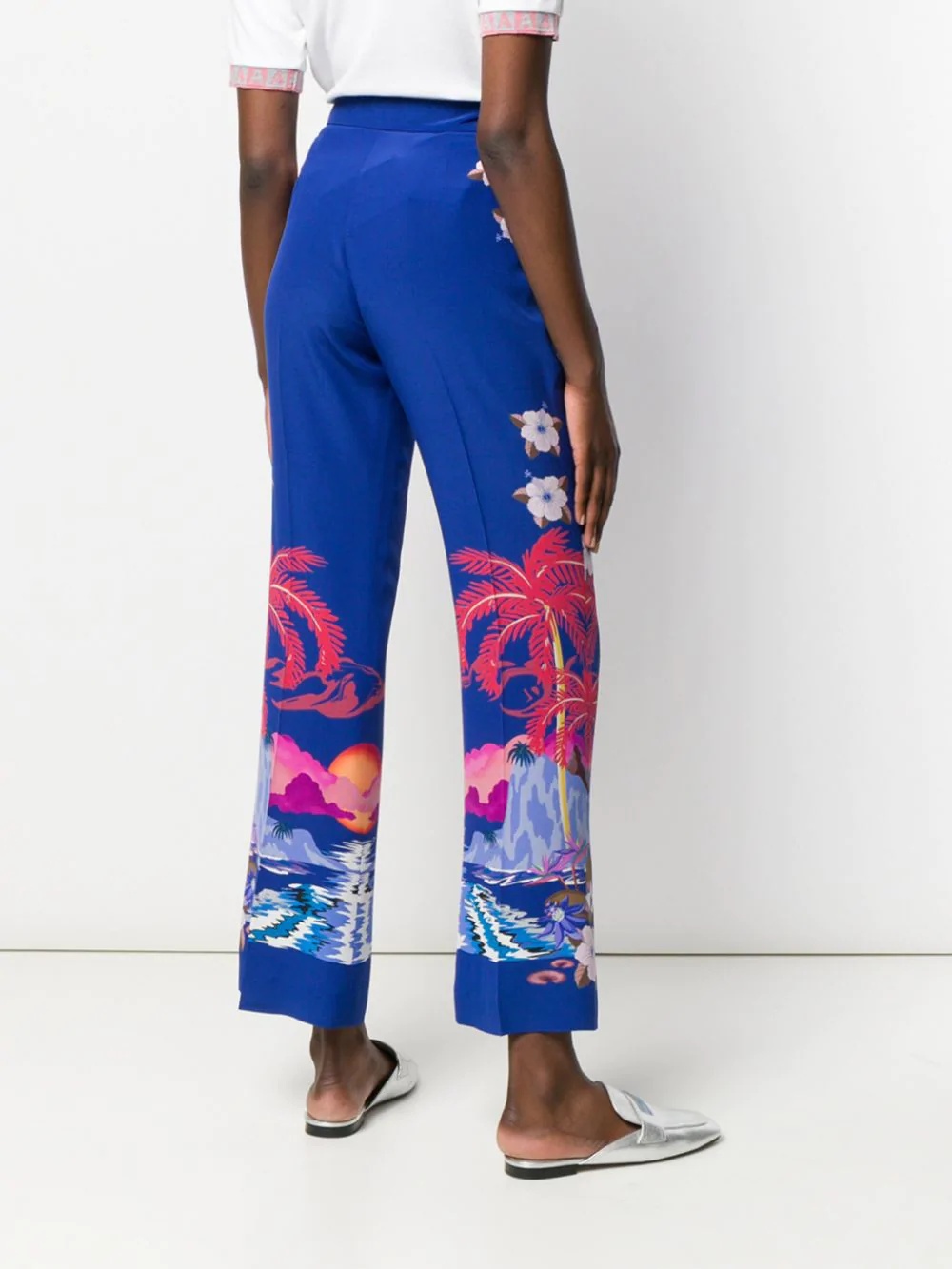 all-over print trousers  - 4