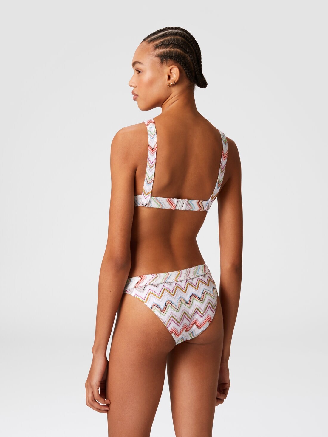 3D lamé zigzag bikini - 3