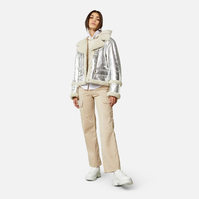 HOGAN Biker in Sheepskin Silver outlook