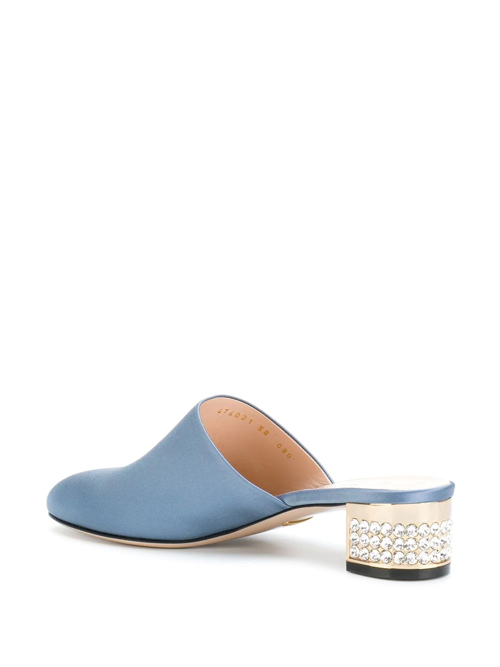 embellished low heel mules - 3