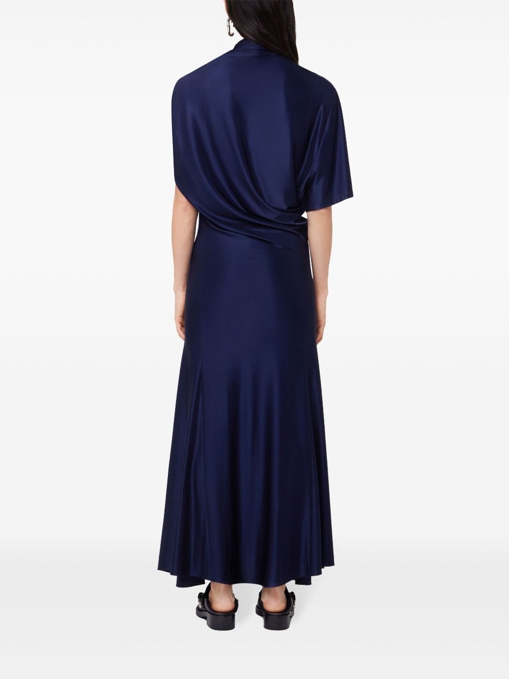 draped midi dress - 4