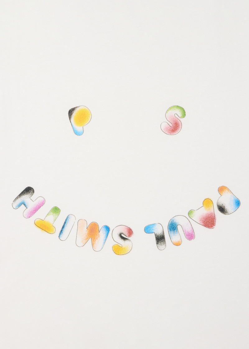 Paul Smith Ecru Casual-Fit 'Happy' T-Shirt outlook