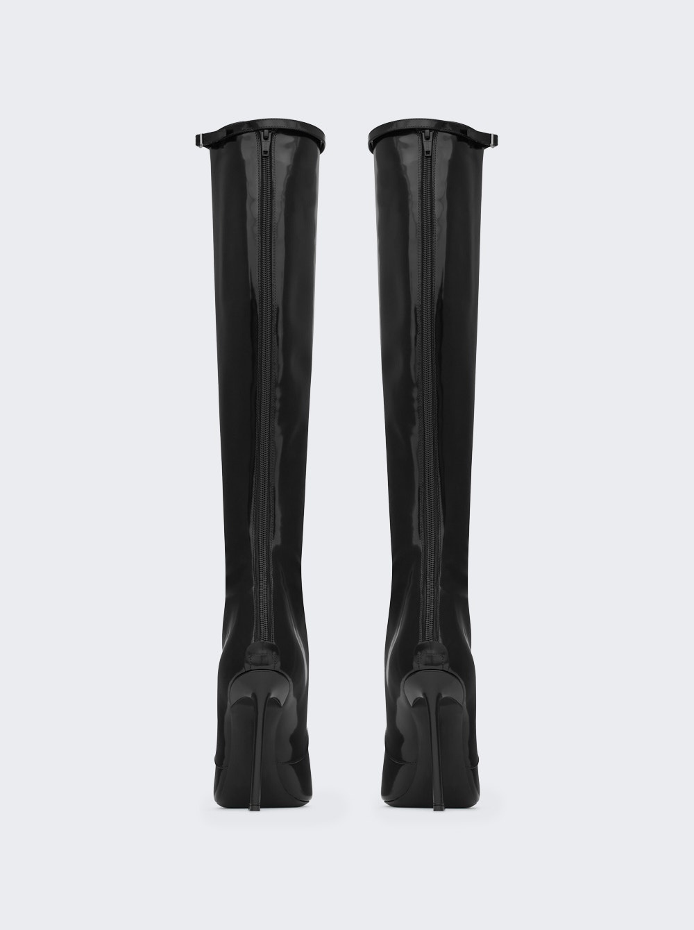 Shiny Leather Justify Boots Black - 2