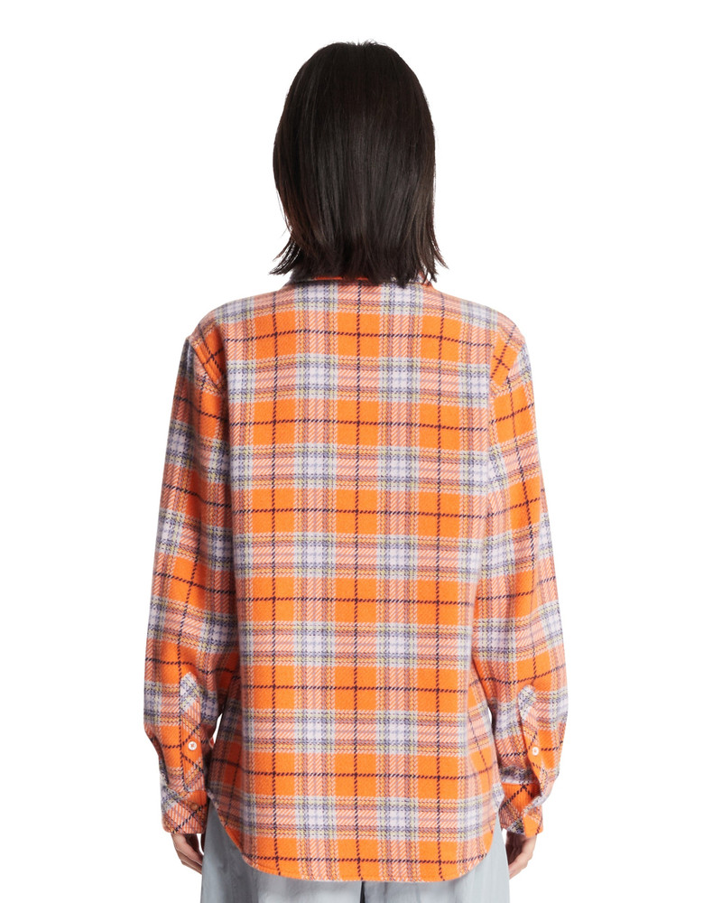 Orange Midnight Sun Tartan Cashmere Shirt 3