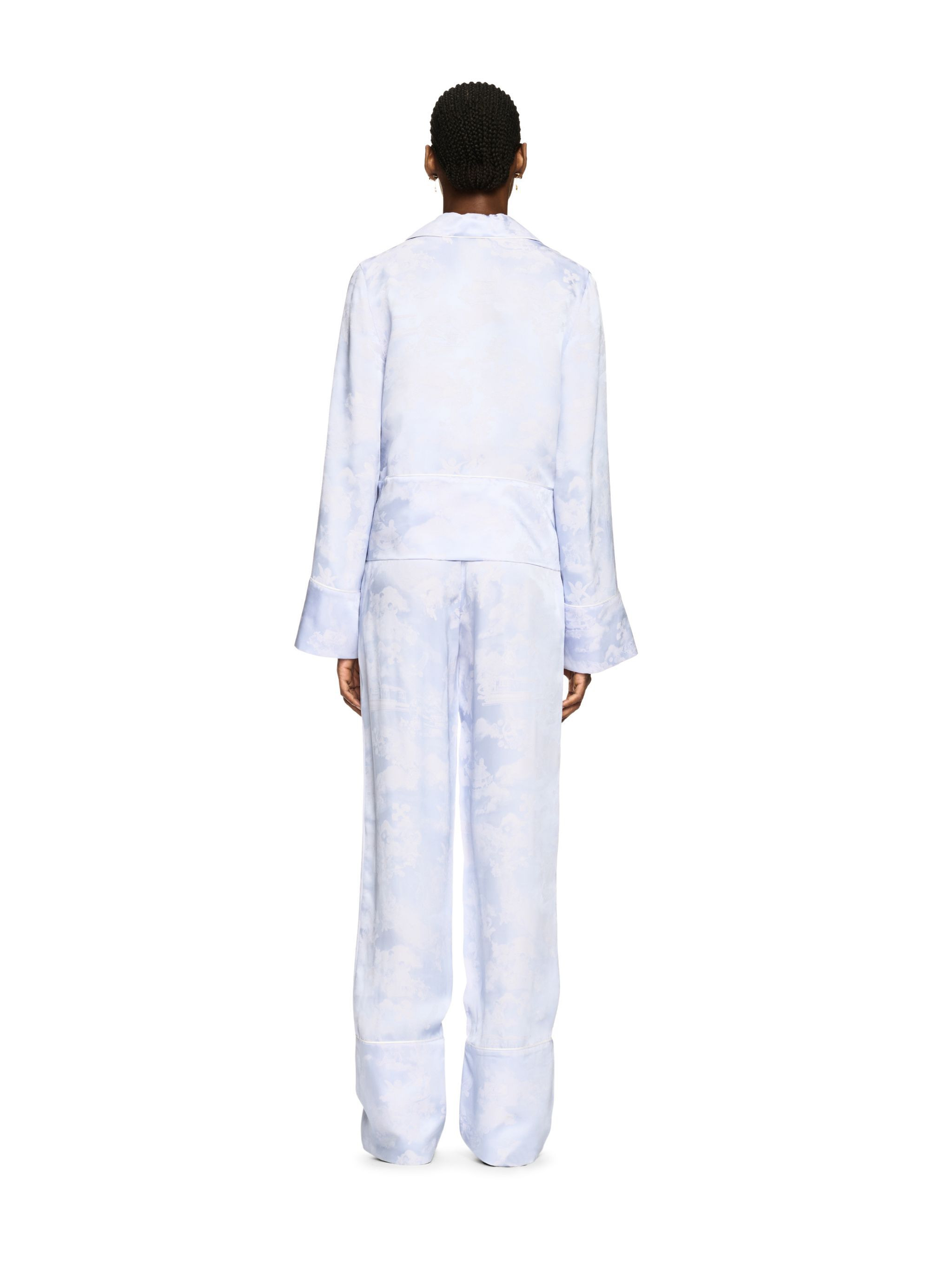 White Fresco Pajama Pants - 4