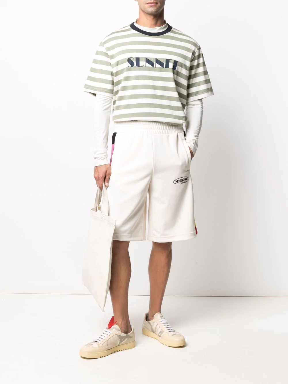 x Missoni side-stripe track shorts - 2