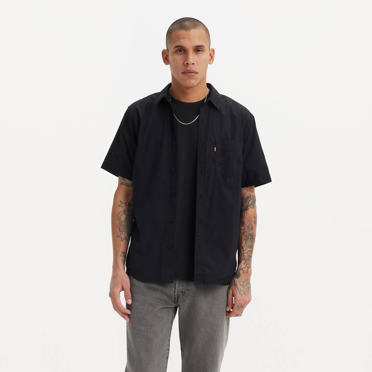 SHORT SLEEVE SUNSET ONE POCKET SHIRT - 2