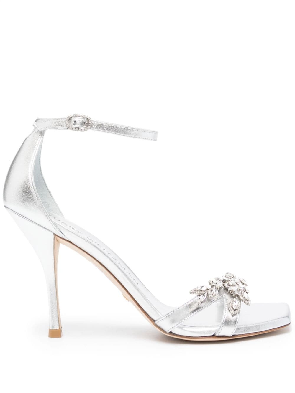 Nudist Vow 100mm crystal-embellished sandals - 1