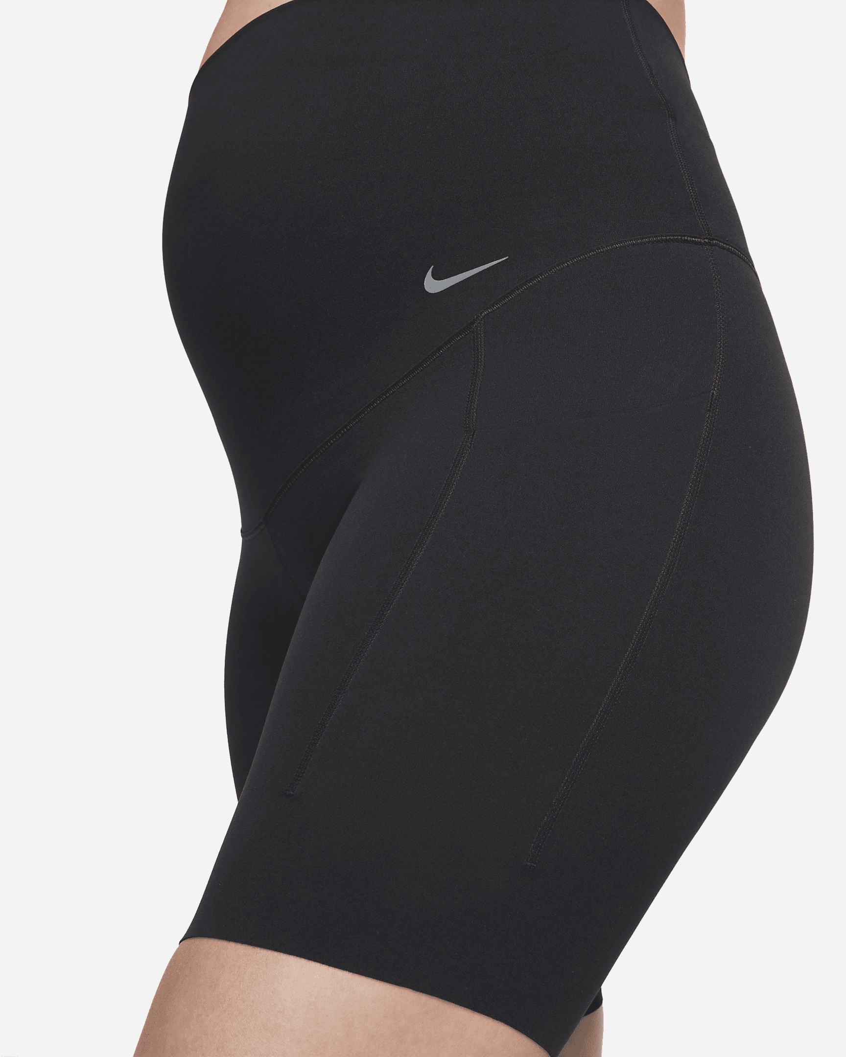 Nike Women's Zenvy (M) Gentle-Support High-Waisted 8" Biker Shorts with Pockets (Maternity) - 4