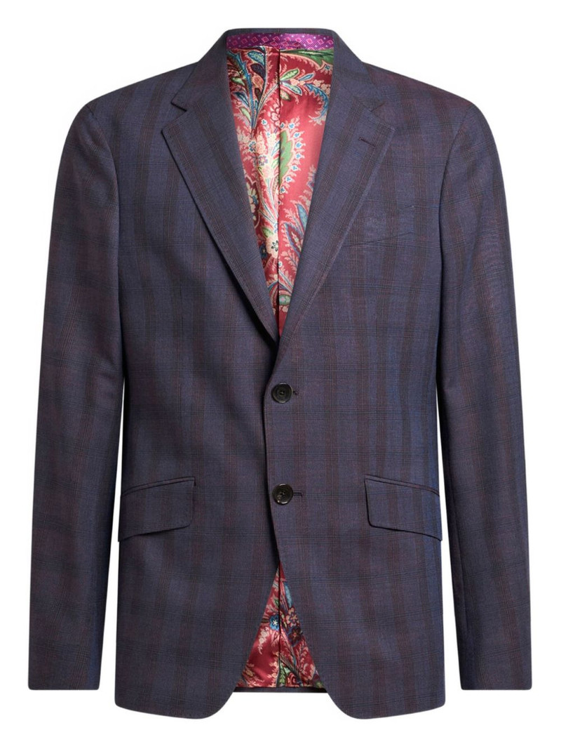 check-pattern wool suit 1