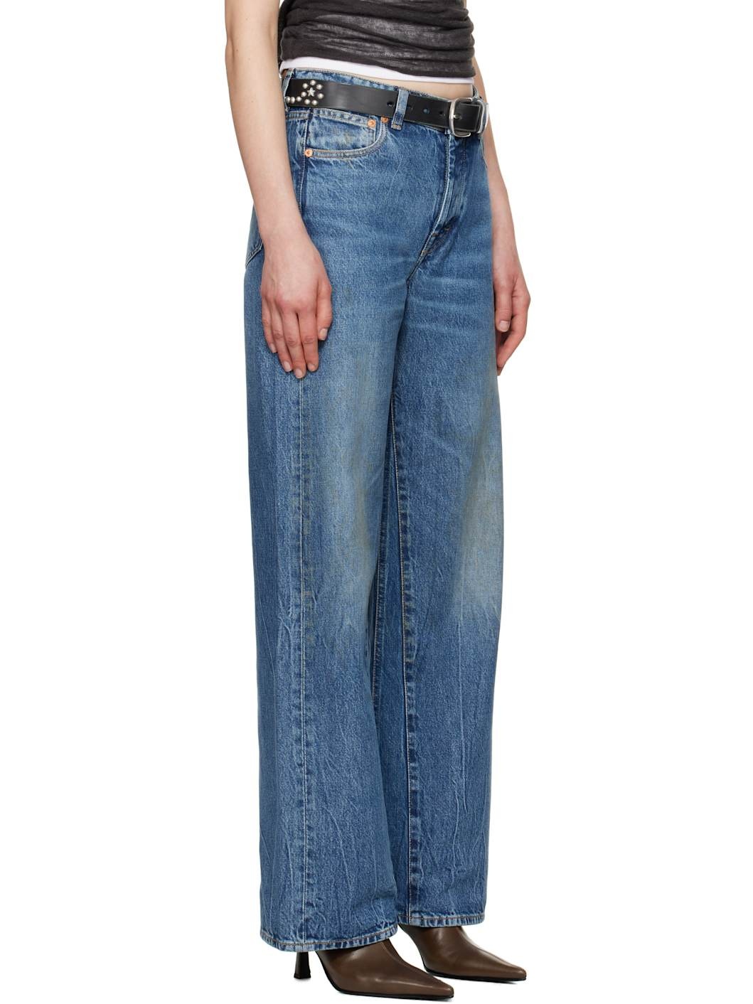 Blue Treble Cut Jeans - 2