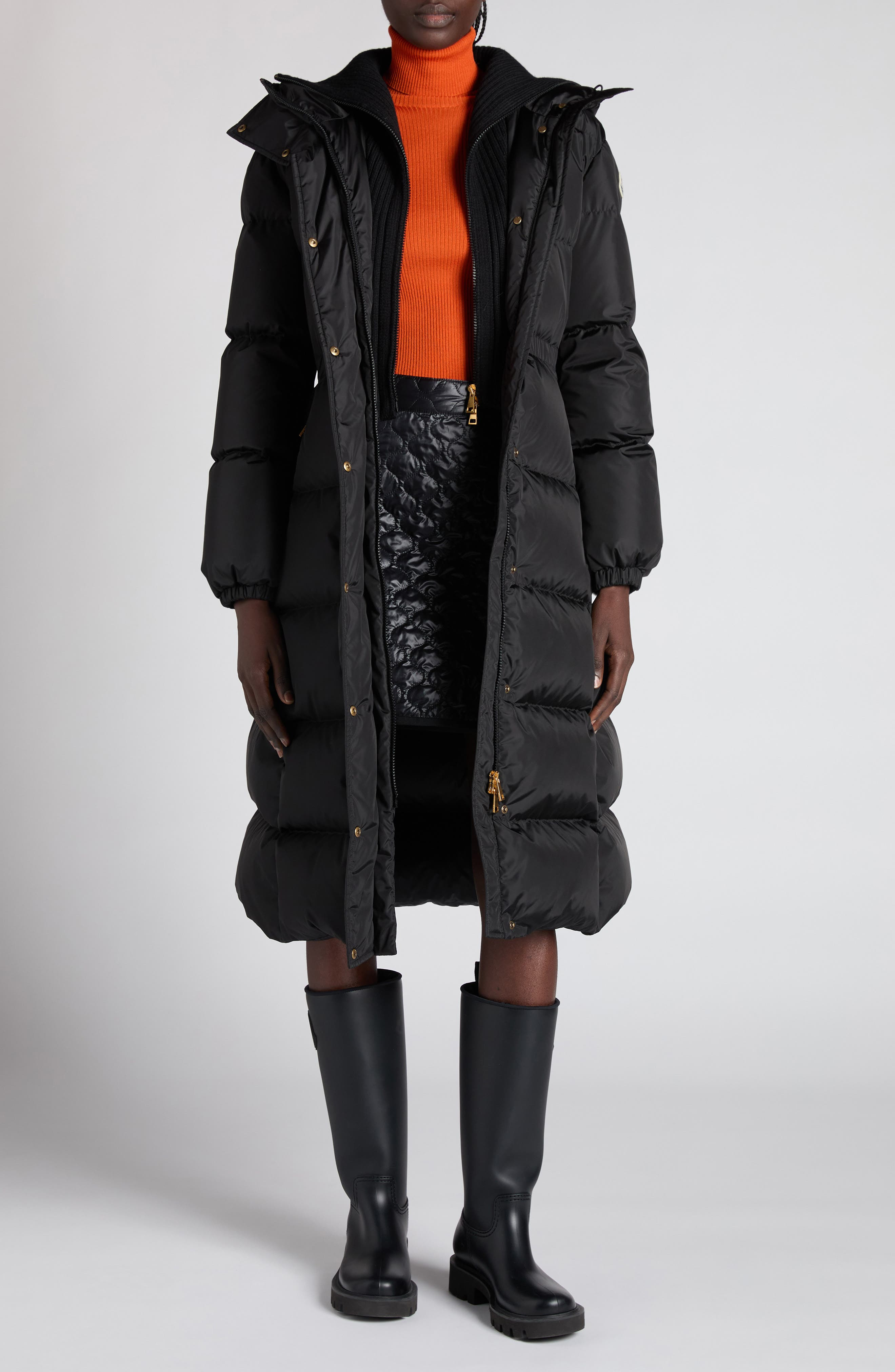 Moncler Chamer Down Long Coat in Black at Nordstrom - 3
