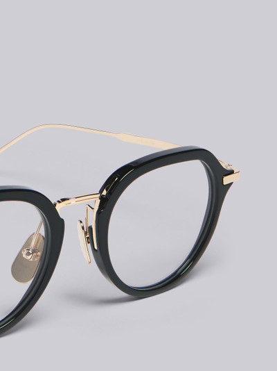 Thom Browne TB421 - Black and White Gold Clubmaster Eyeglasses outlook