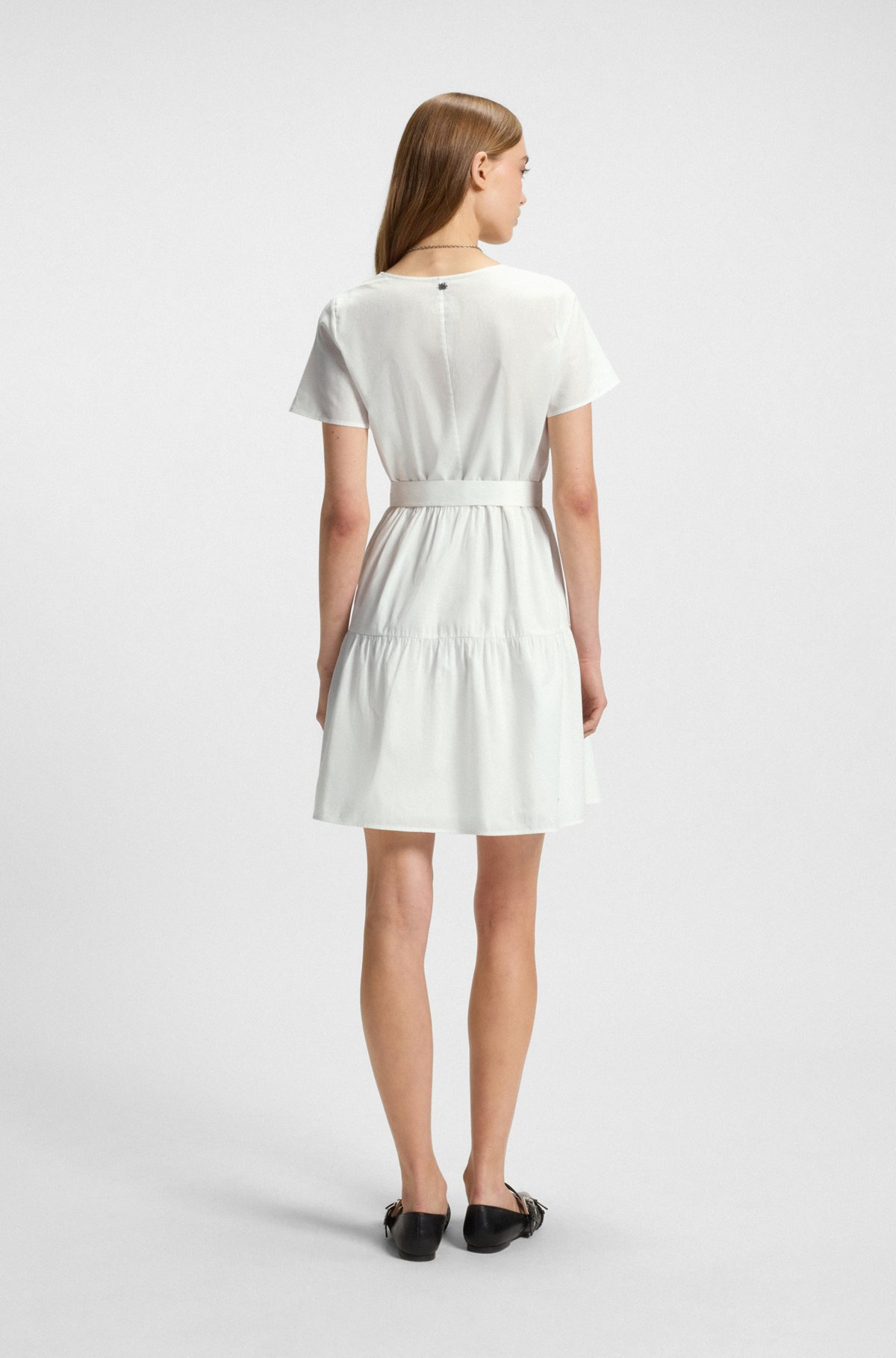 COTTON DRESS WITH WRAP FRONT - 4