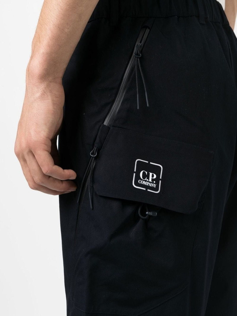 logo-print belted-waist shorts 5