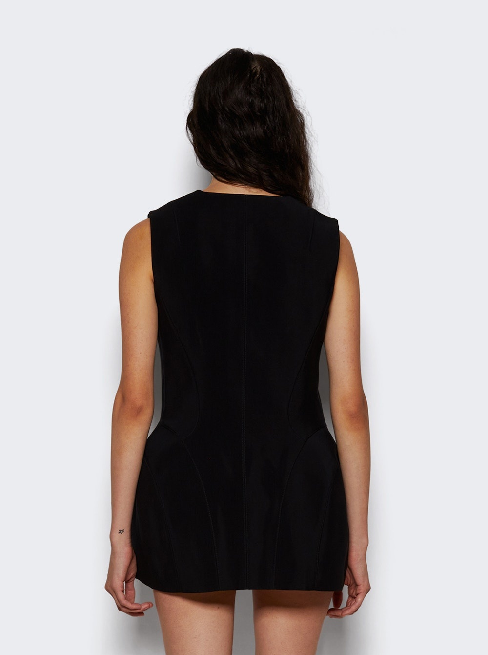 Corseted Pierced Vest Black - 5