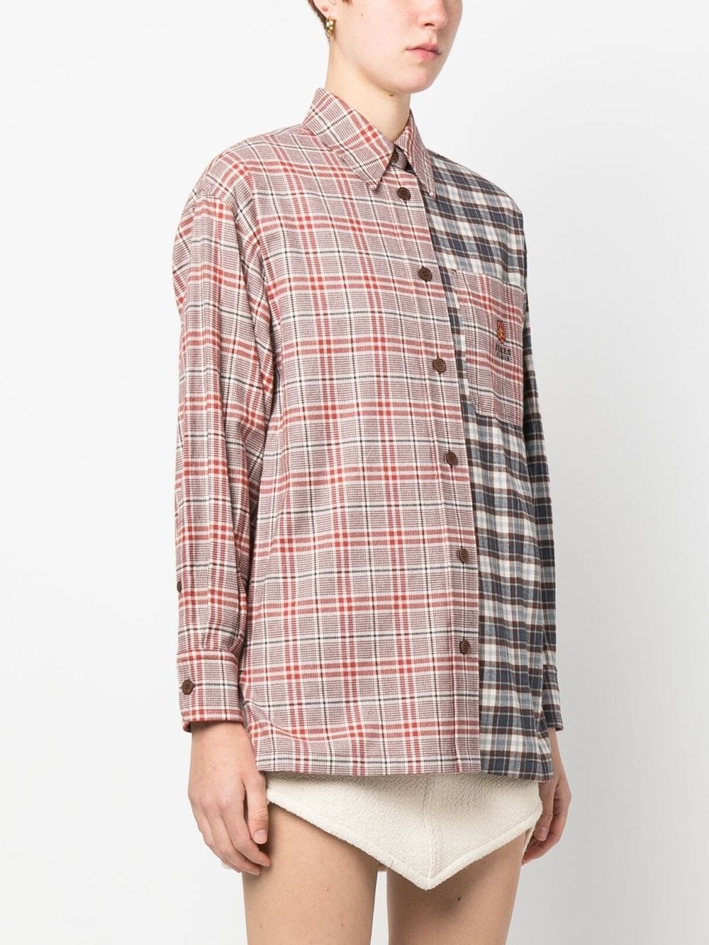 mix-print shirt - 3