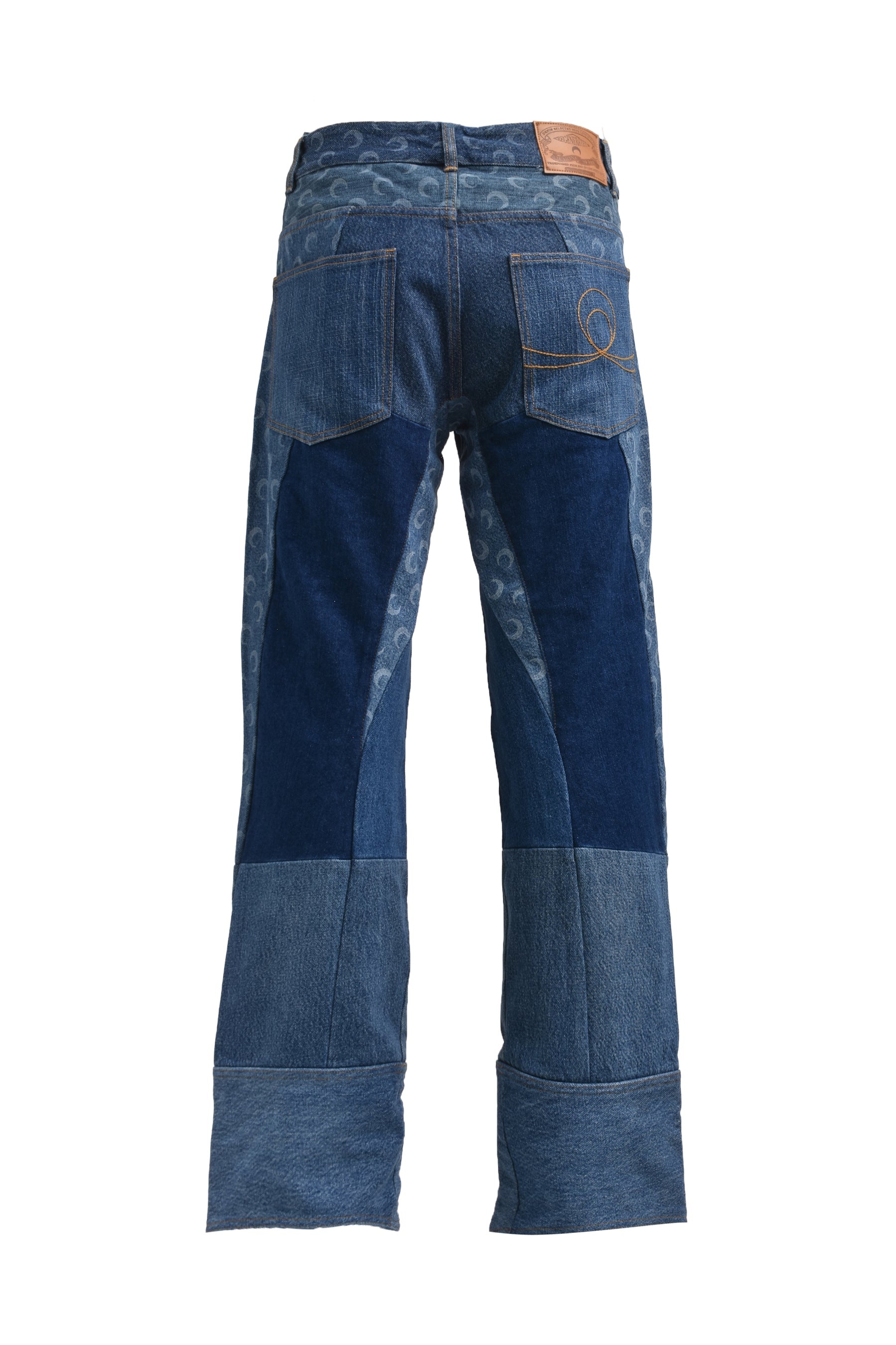 REGENERATED DENIM STRAIGHT LEG PANTS / BLU - 2