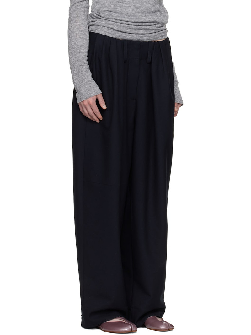 Black Full Gather Trousers 2