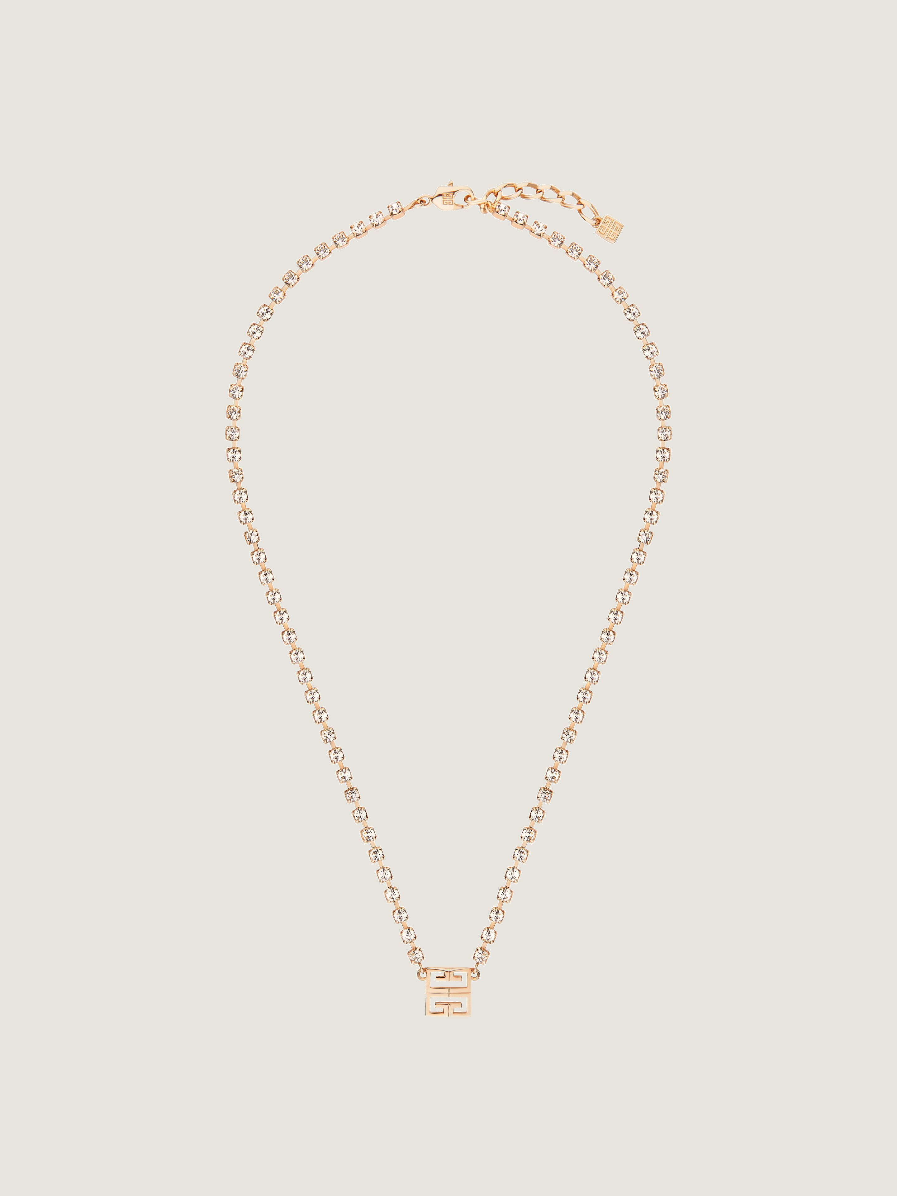 4G NECKLACE IN METAL WITH CRYSTALS - 1