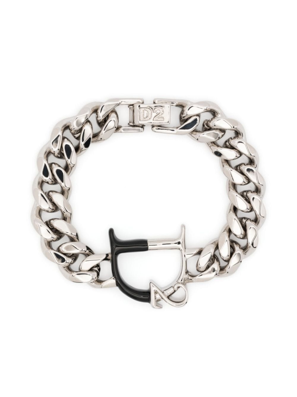Statement logo-charm chain bracelet - 1