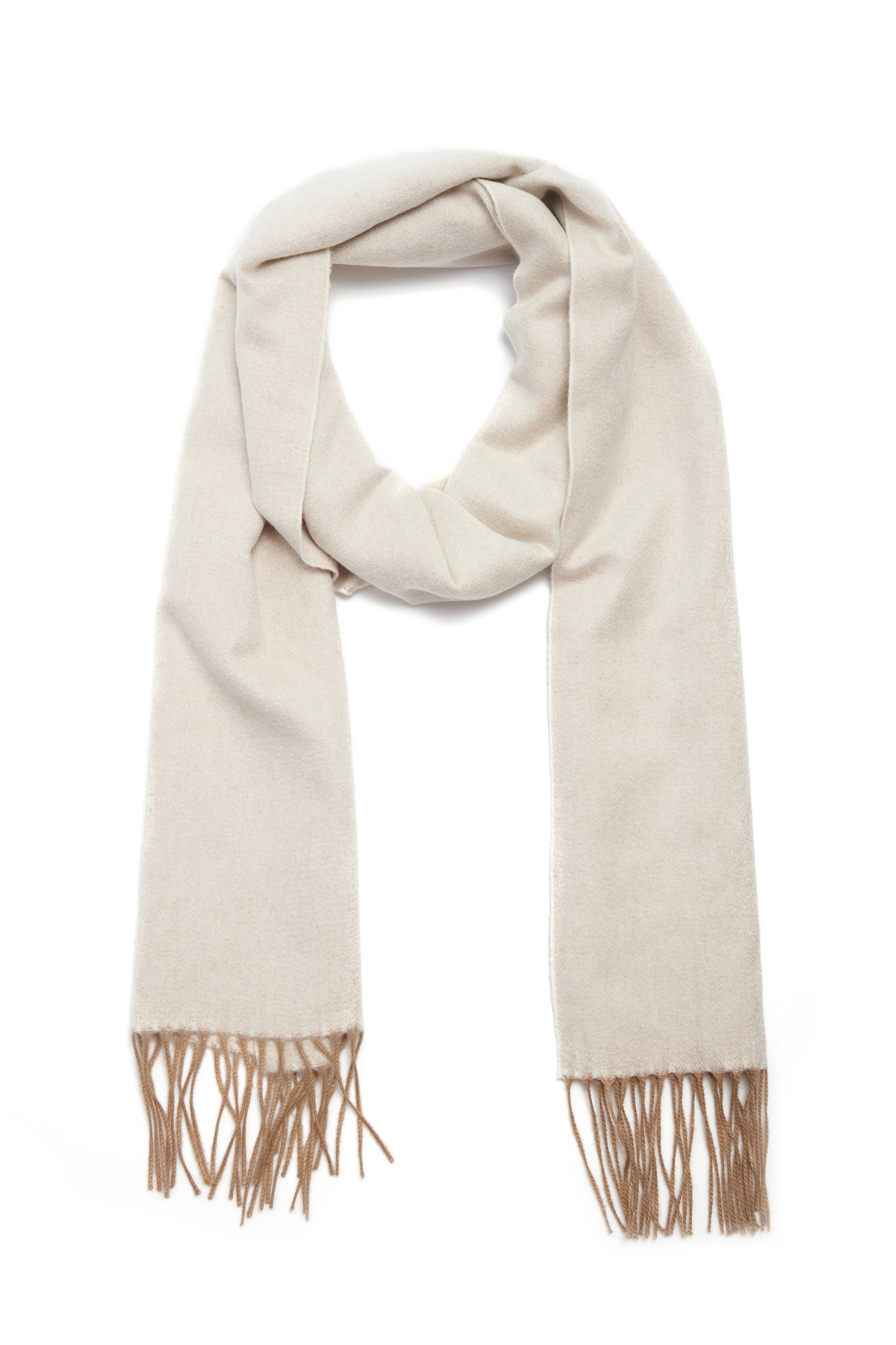 Blaine Scarf in Ivory Melange Silk Cashmere - 2