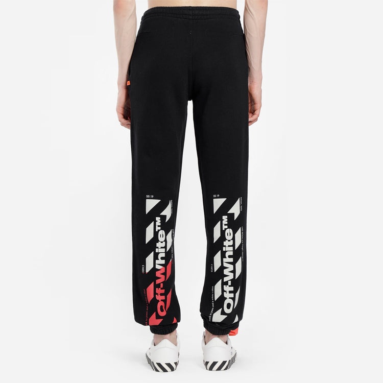 Off-White SS19 Stripe Logo Print Trousers OMCH014S190030061020 - 4