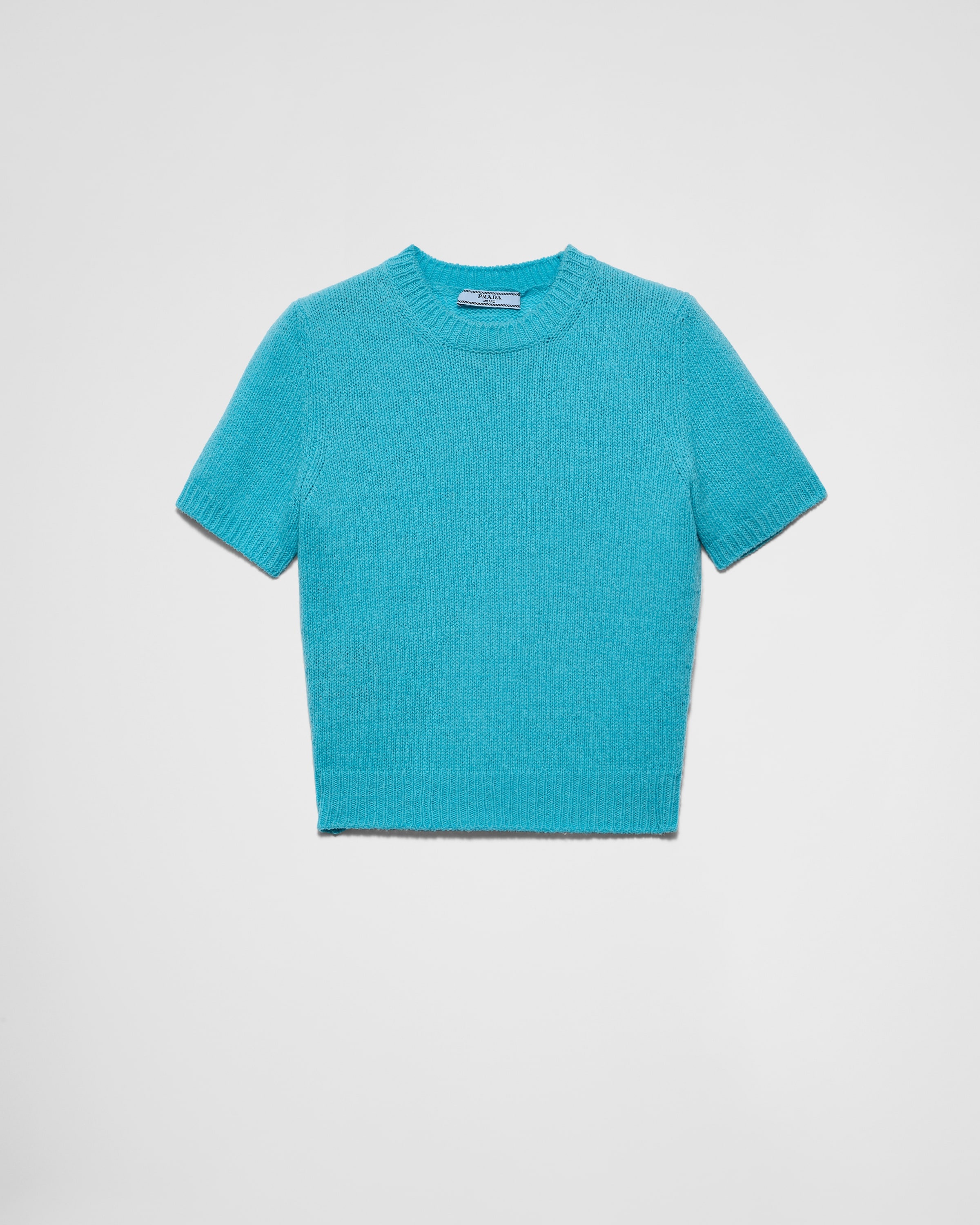 Short-sleeved cashmere sweater - 1