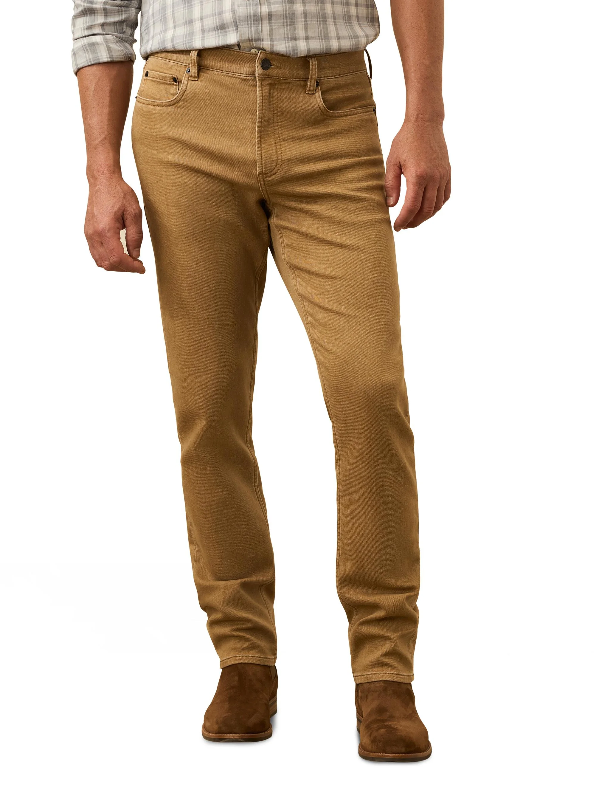 Men's Stretch Terry Five-Pocket Pants - Elk Brown - 1