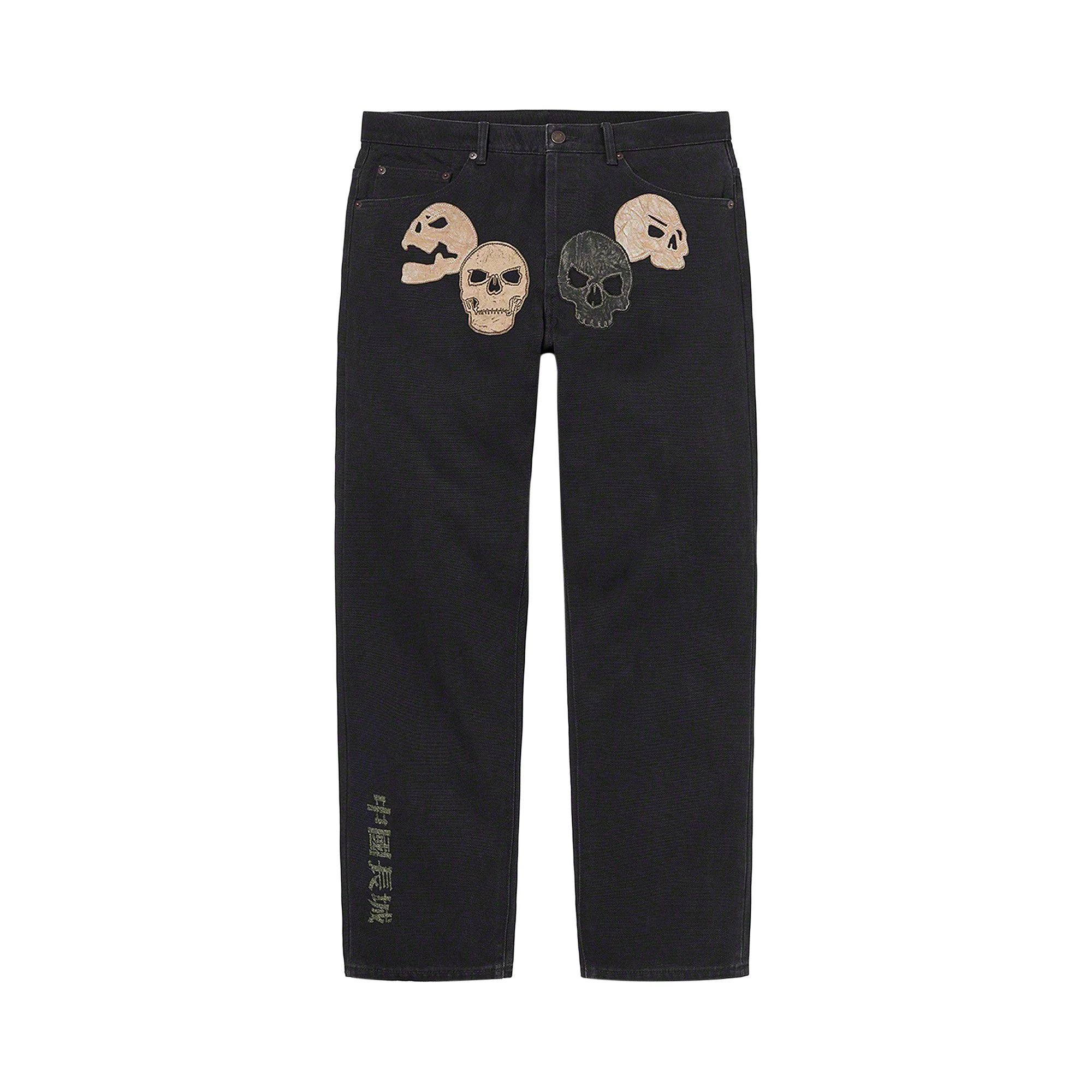 Supreme x The Great China Wall Canvas 5-Pocket Jean 'Black' - 1