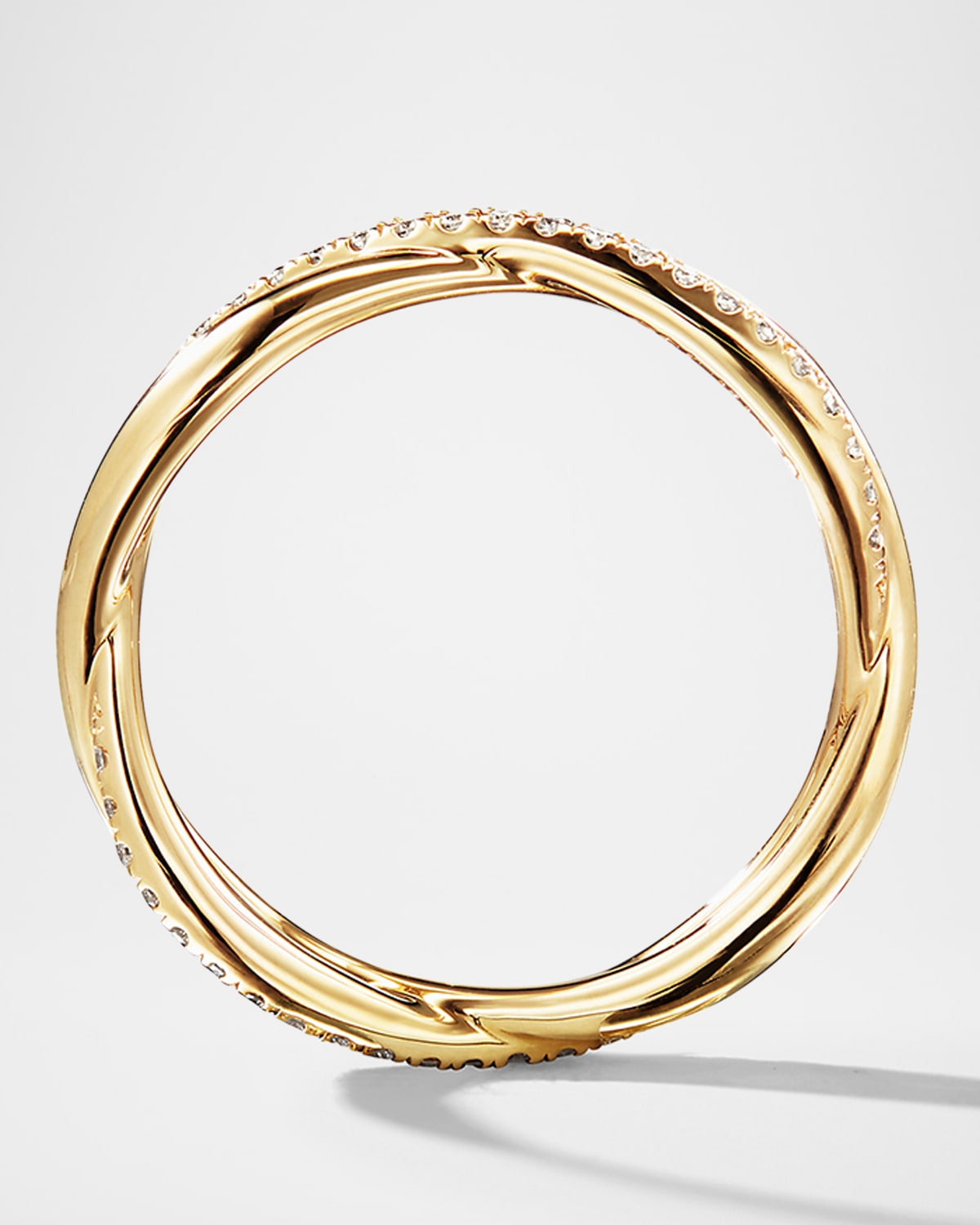 DY Infinity Band Ring with Diamonds in 18K Gold, 4.18mm - 3