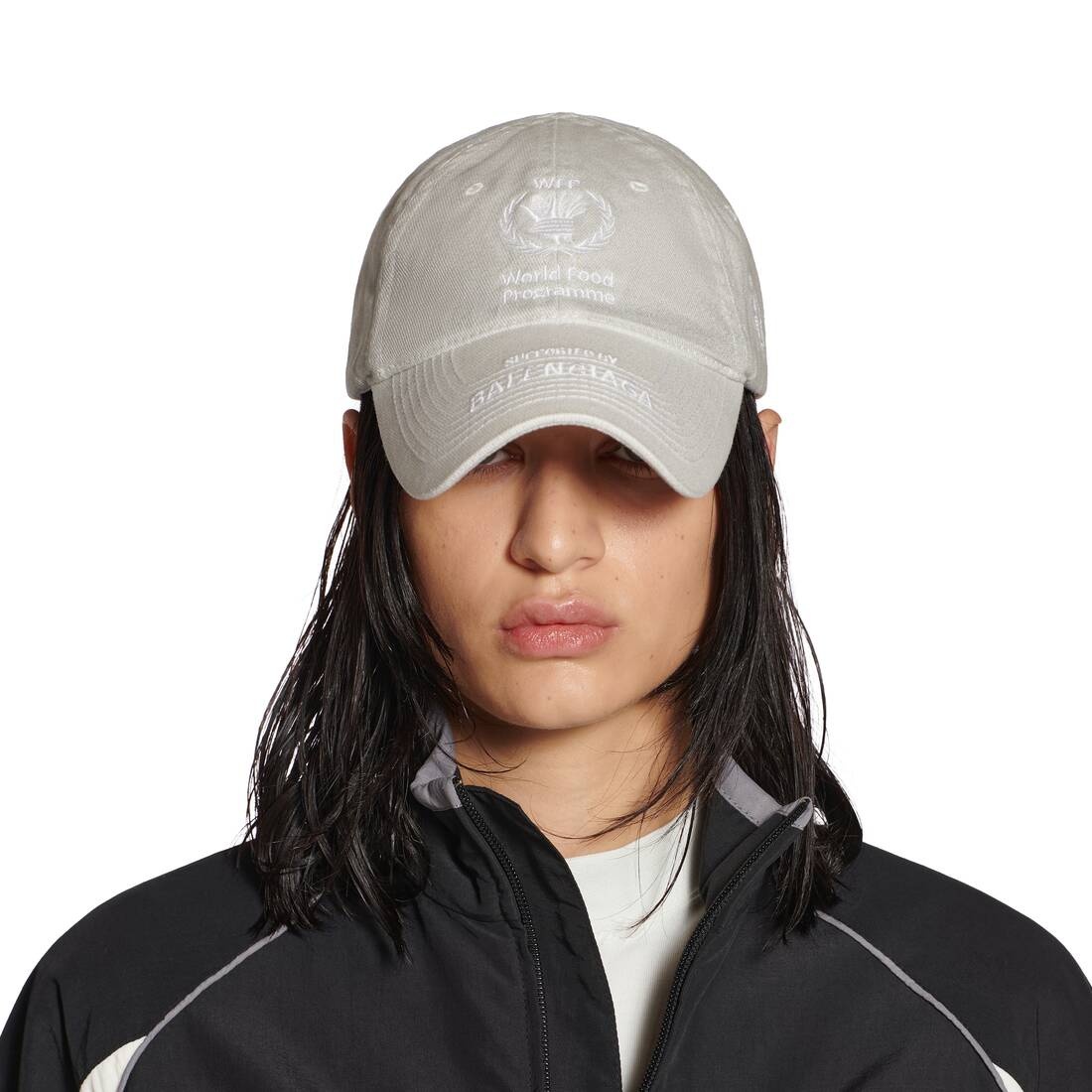 BALENCIAGA Wfp Cap in White REVERSIBLE