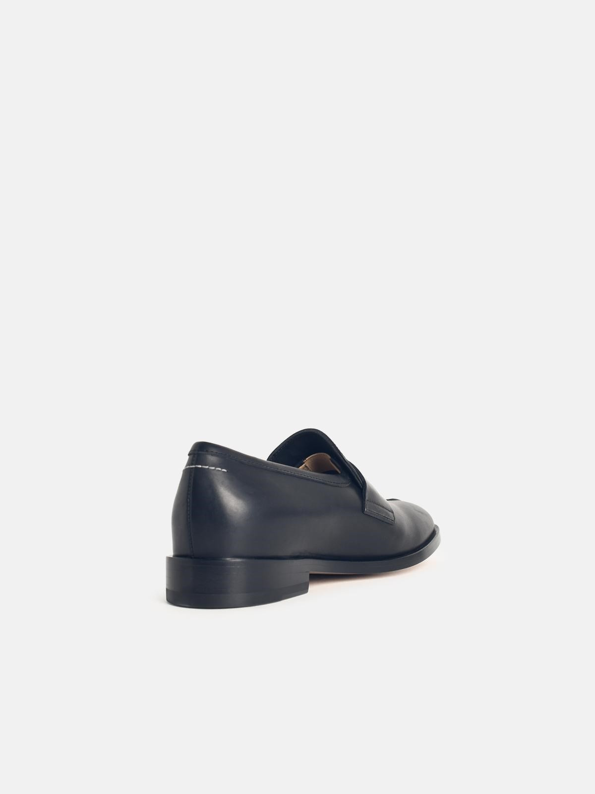 BLACK LEATHER LOAFERS - 3