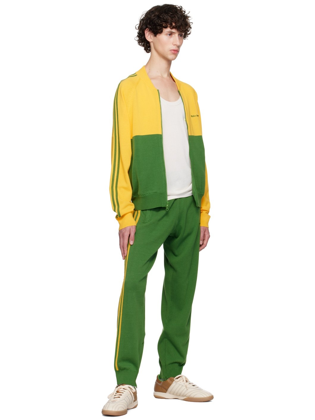 Green & Yellow adidas Originals Edition Embroidered Logo Track Jacket - 4