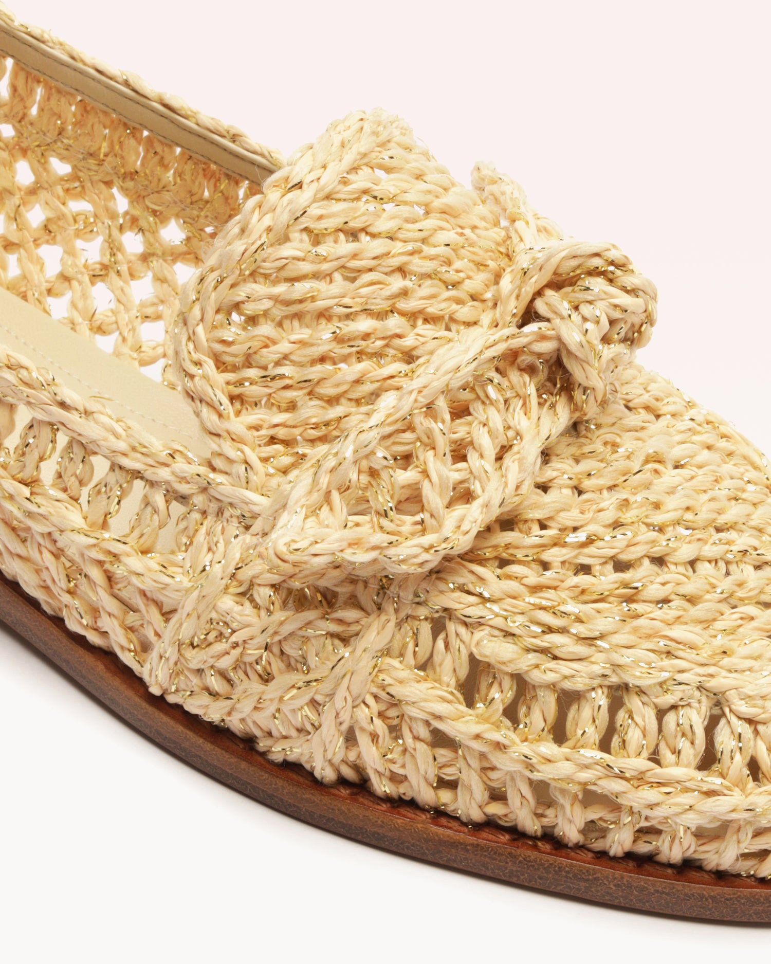 RAFFIA PENNY LOAFER PEARL - 5