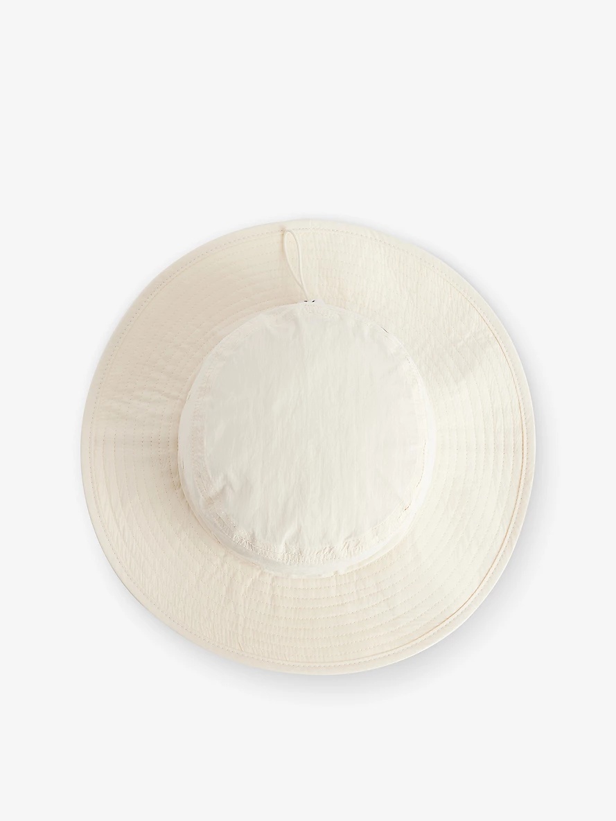 Toggle-Detail Chin-Strap Woven Bucket Hat - 4