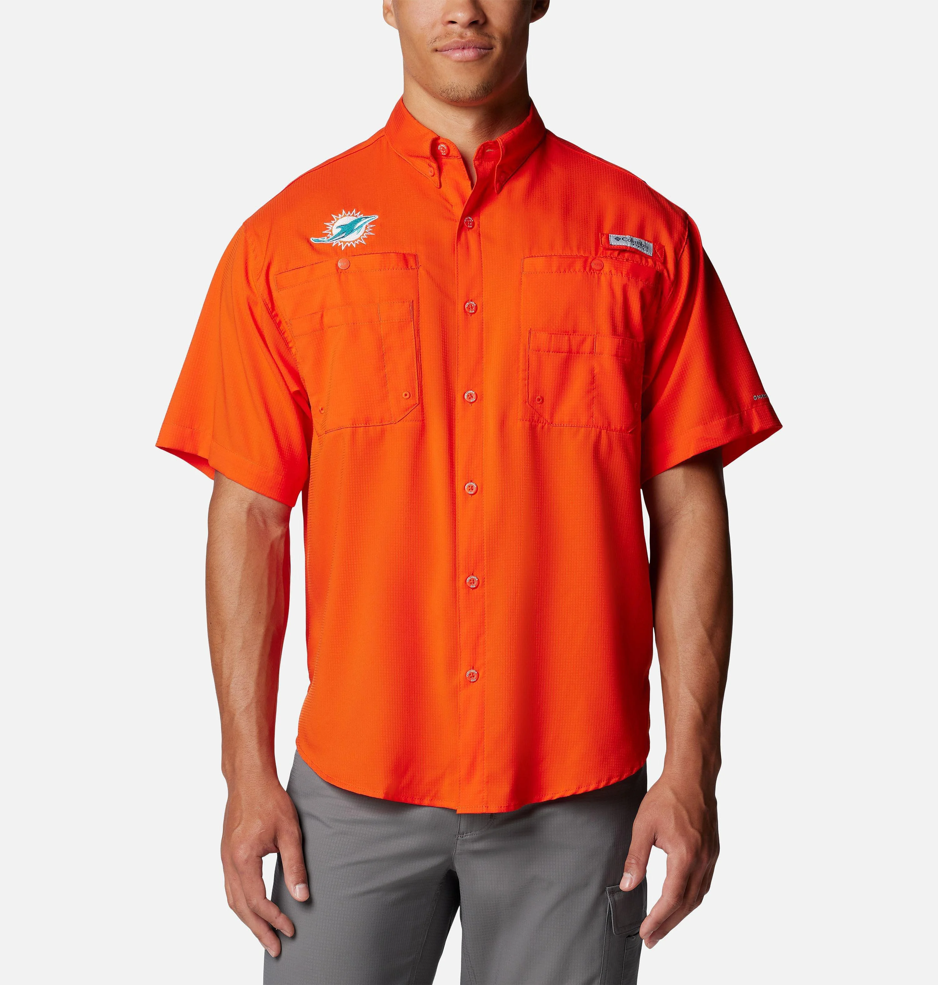 Men's PFG Tamiami Short Sleeve Shirt - Miami Dolphins - 1