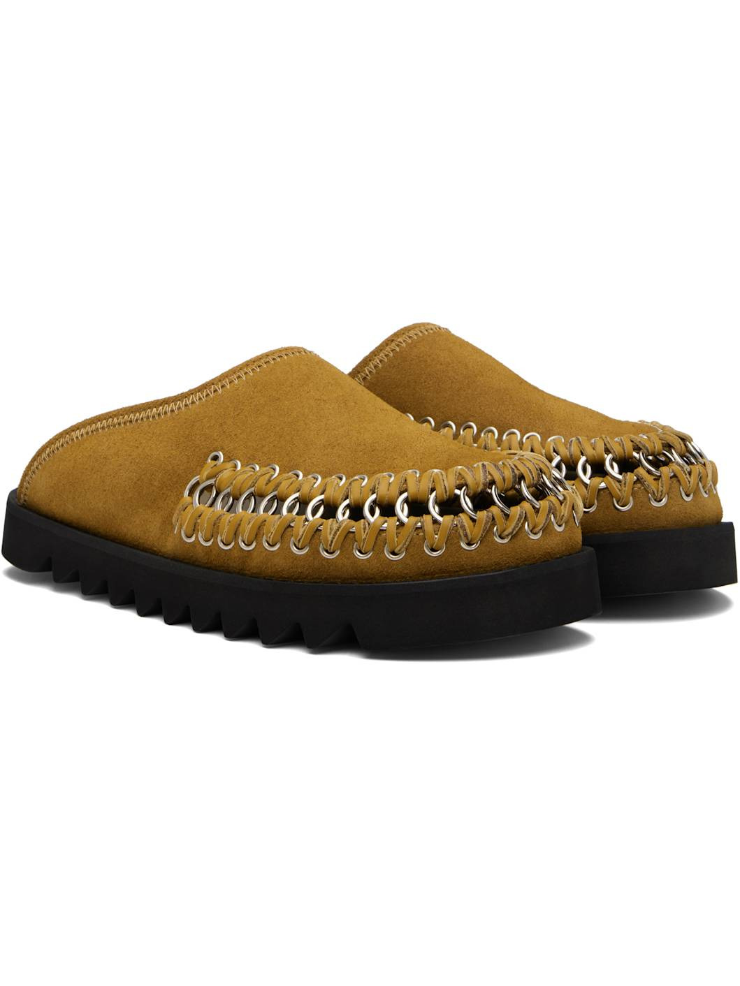 Khaki Suede Loafers - 4