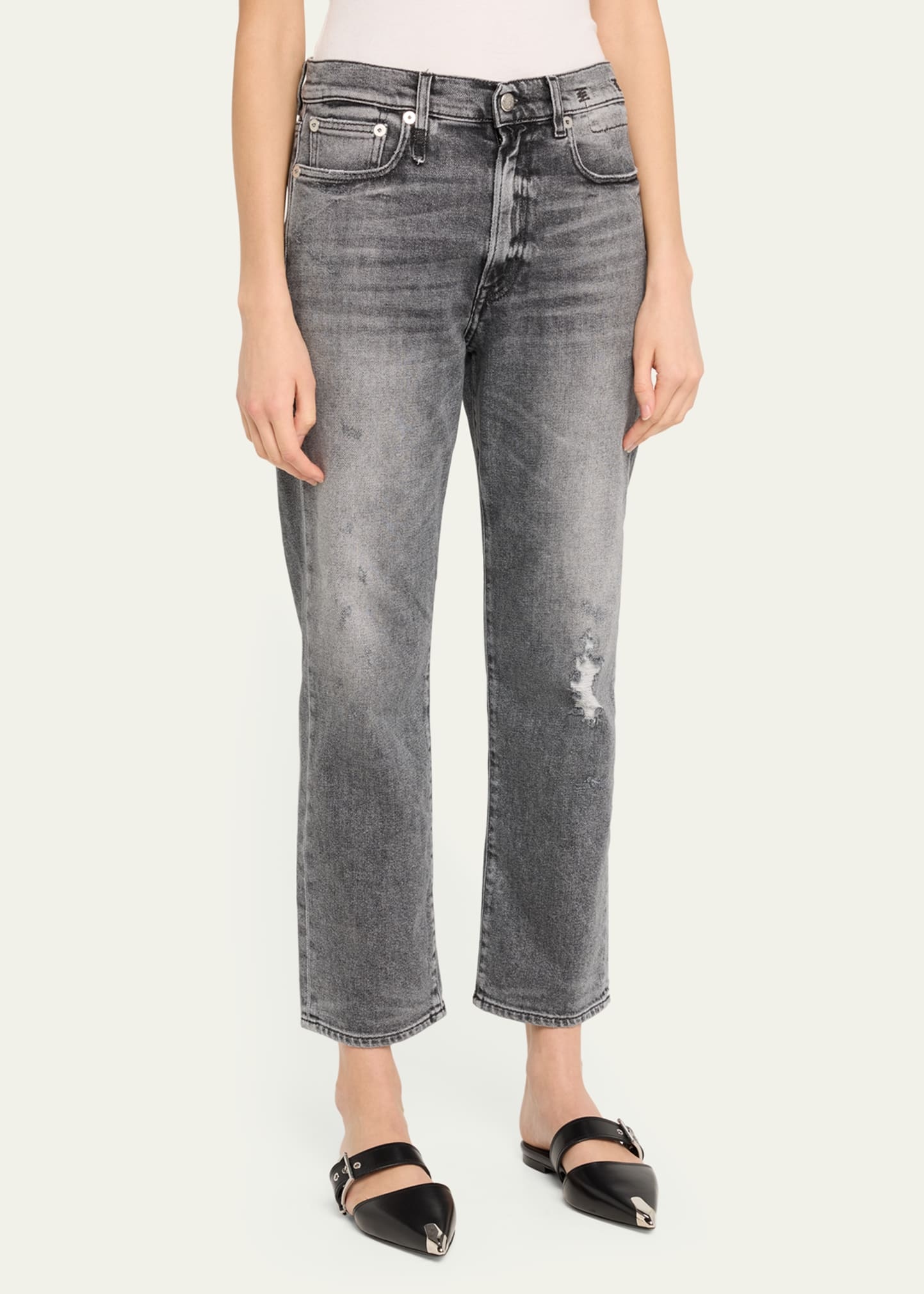 Cropped Boyfriend Jeans - 4