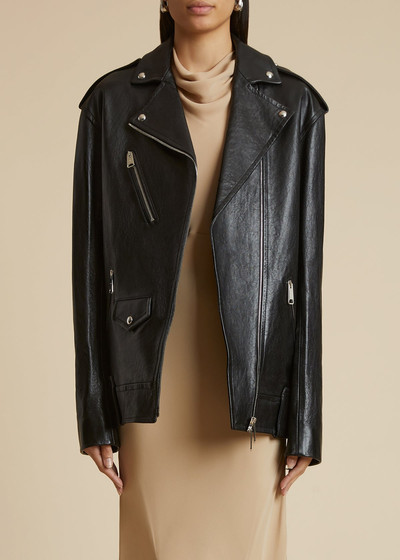 KHAITE The Hanson Jacket in Black Leather outlook