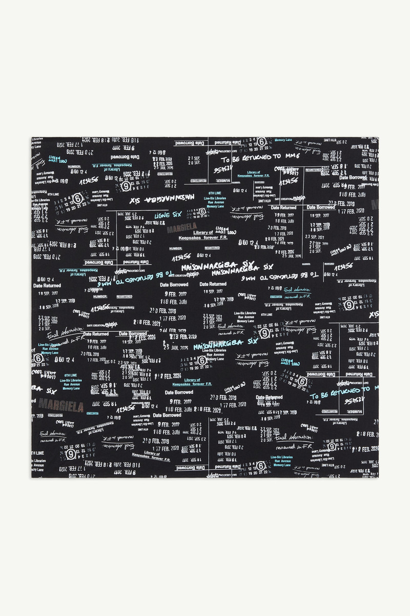 Jacquard print square scarf 1