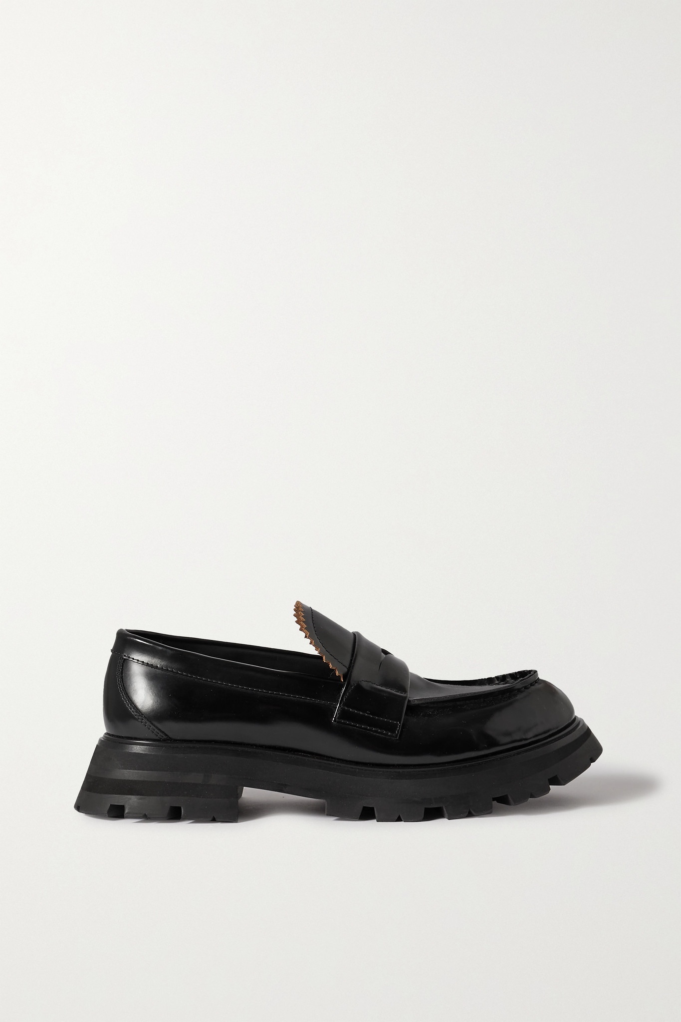 Glossed-leather exaggerated-sole loafers - 1
