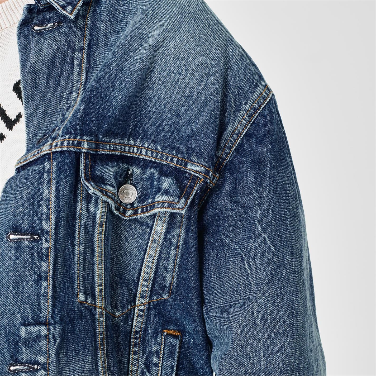 REAR LOGO DENIM JACKET - 5