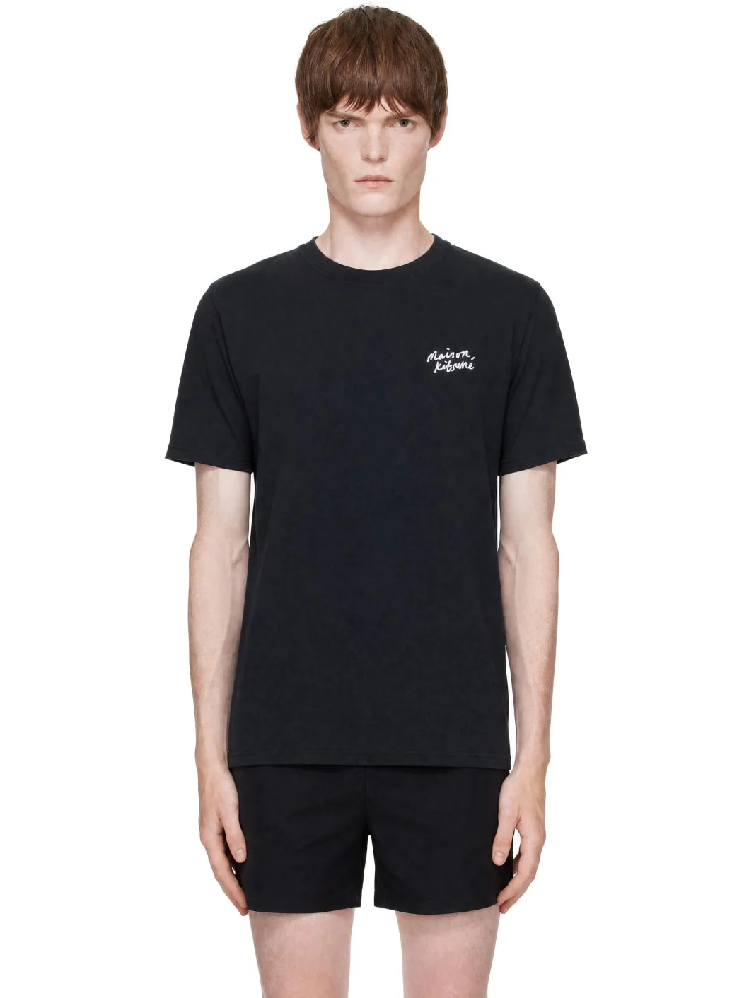 Black 'Maison Kitsune' Handwriting Comfort T-shirt - 1