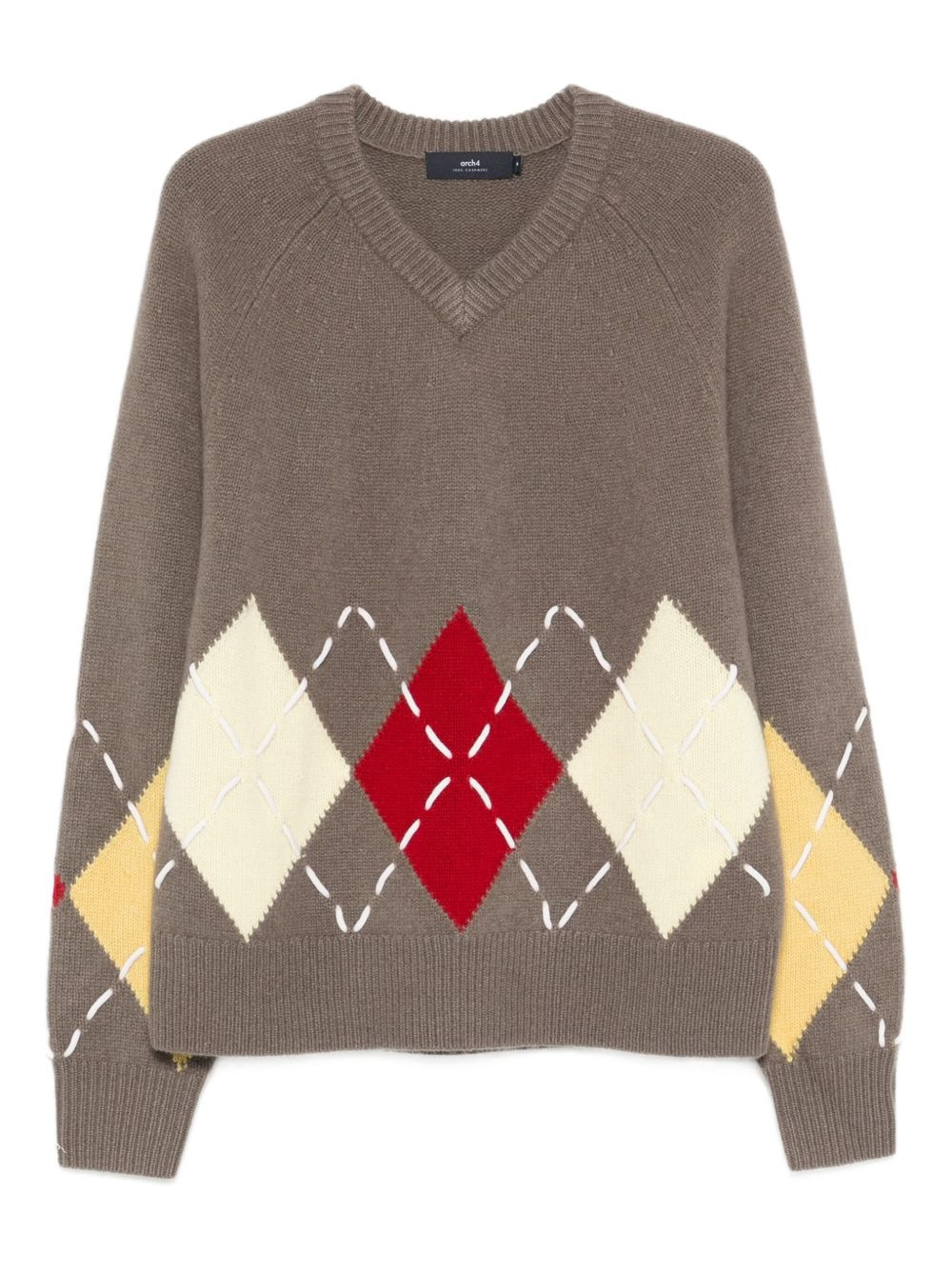 Sloane argyle V-neck sweater - 1